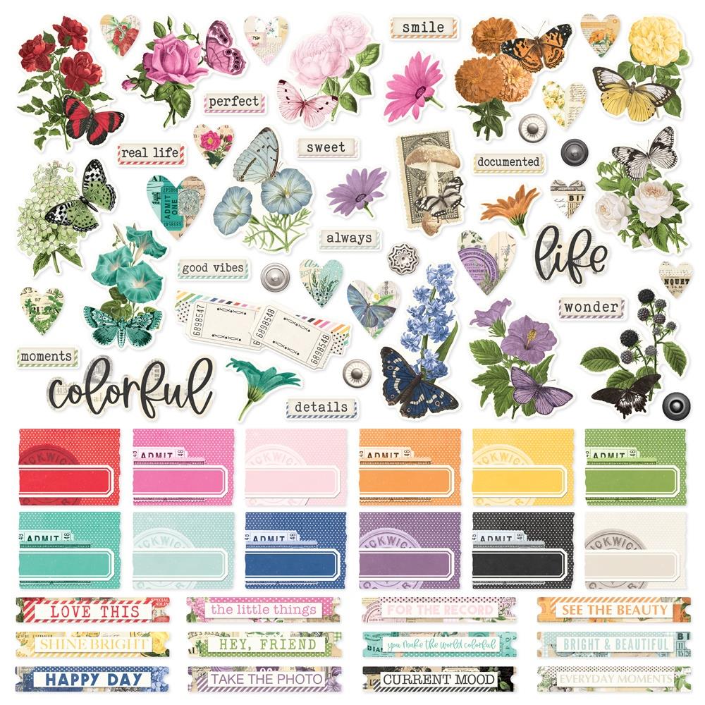 Simple Stories Simple Vintage Essentials Color Palette - Cardstock Stickers