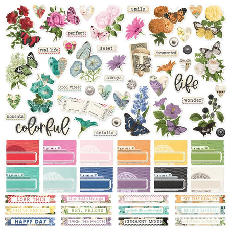 Simple Stories Simple Vintage Essentials Color Palette - Cardstock Stickers