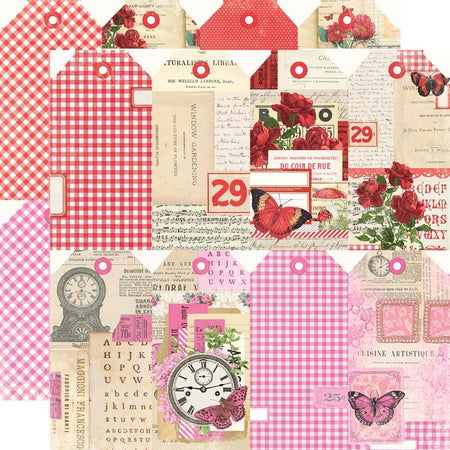 Simple Stories Simple Vintage Essentials Color Palette - Red & Pink Tags