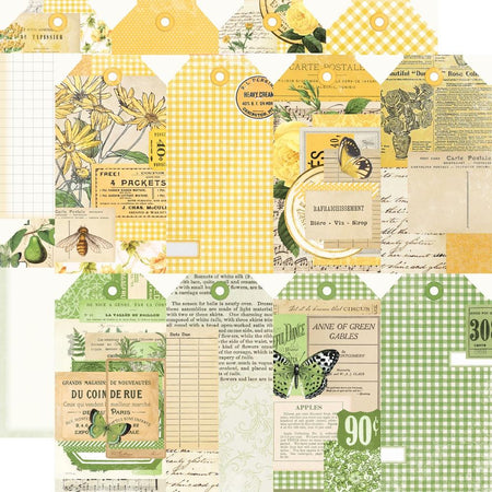 Simple Stories Simple Vintage Essentials Color Palette - Yellow & Green Tags