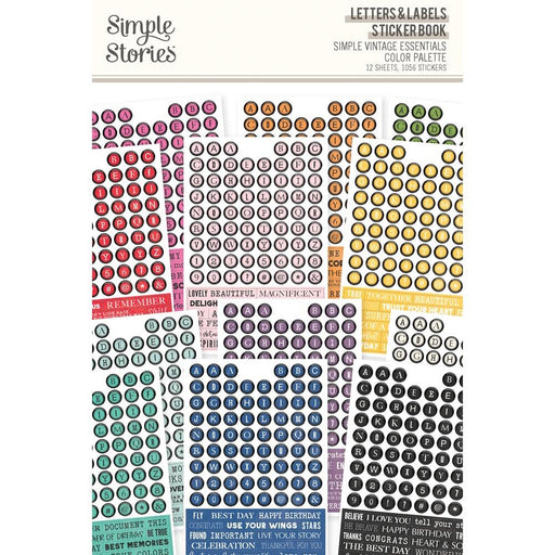 Simple Stories Simple Vintage Essentials Color Palette - Letters & Labels Sticker Book