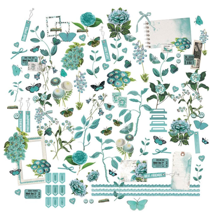 49 & Market Color Swatch Teal - Mini Laser Cut Outs