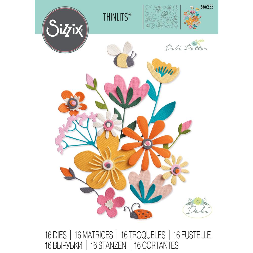 Sizzix Thinlits Die - Fabulous Bold Flora