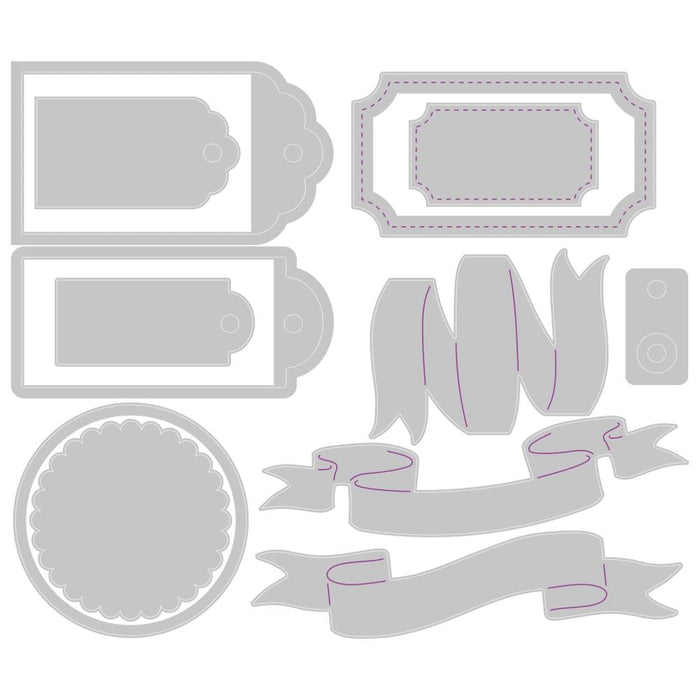Sizzix Thinlits Die - Vintage Tags & Banners