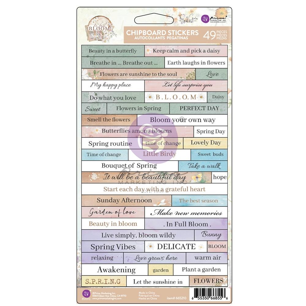 Prima Sticker Paper Prima In Full Bloom - Chipboard Stickers — Papermaze