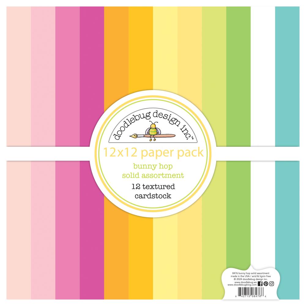 Doodlebug Design Bunny Hop - 12x12 Textured Paper Pack