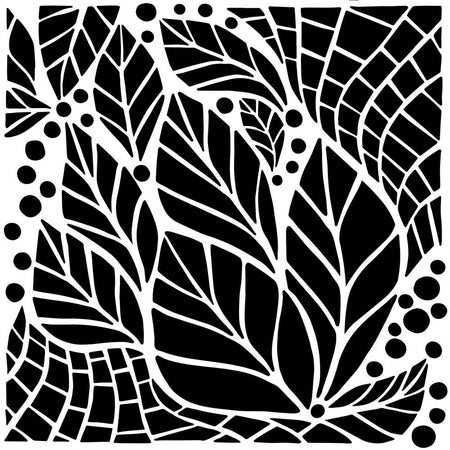 Crafter's Workshop 6x6 Template - Abstract Leaves