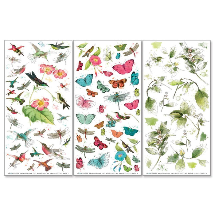 49 & Market Kaleidoscope - Botanical Rub-Ons