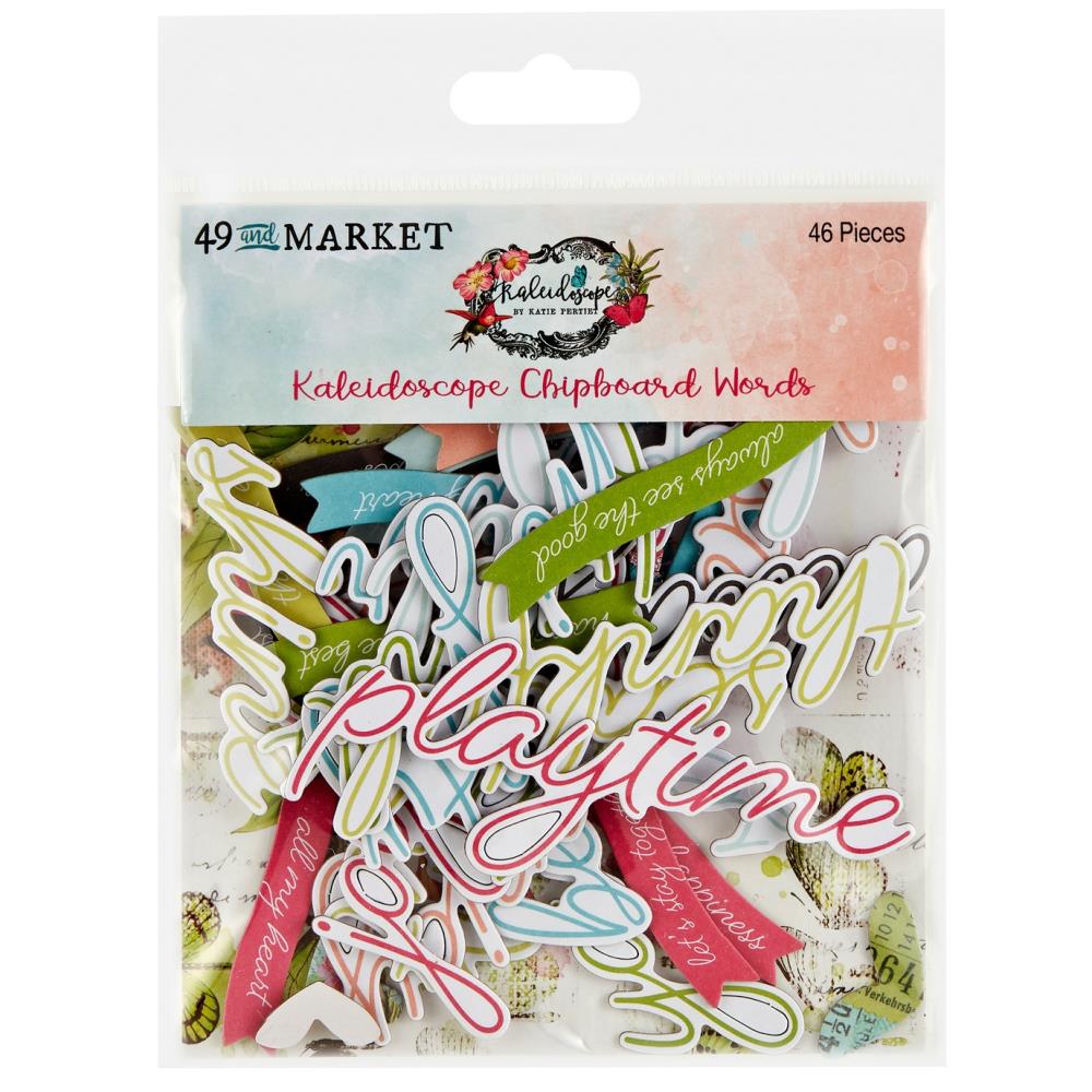 49 & Market Kaleidoscope - Chipboard Word Set