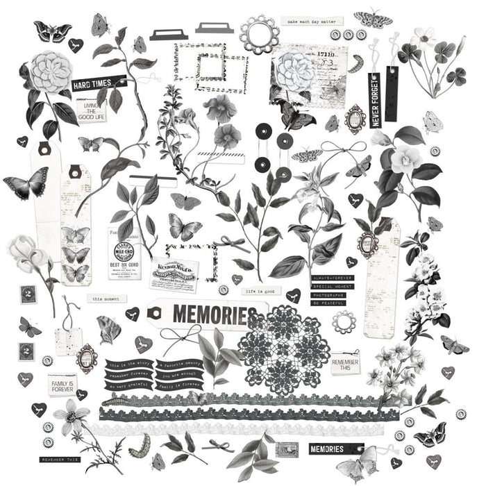 49 & Market Color Swatch Charcoal - Laser Cut Out Elements