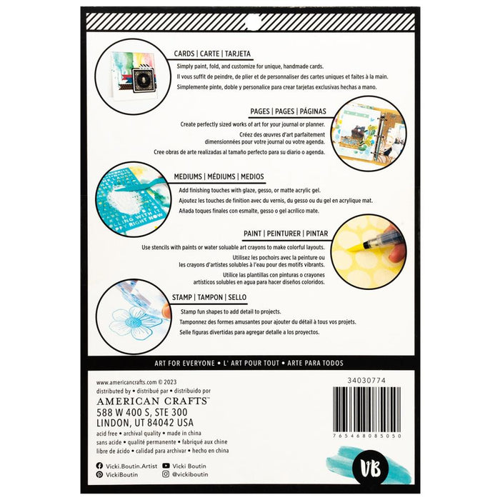 American Crafts Vicki Boutin Mixed Media - 6x8 Mixed Media Art Paper