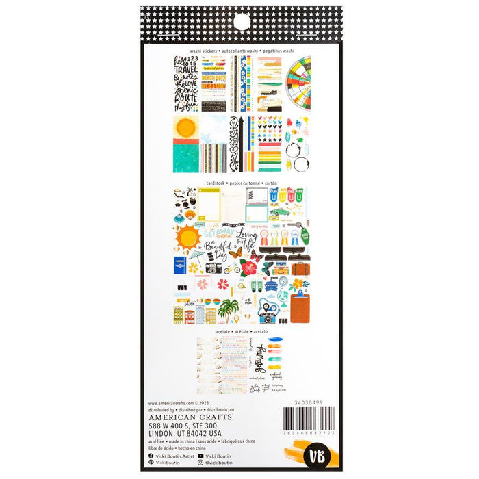 American Crafts Vicki Boutin Mixed Media - Ephemera Die Cuts Travel