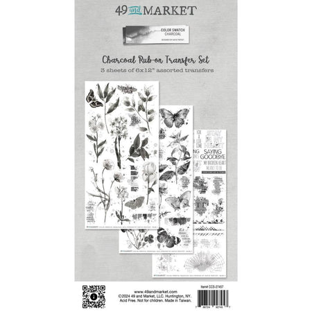 49 & Market Color Swatch Charcoal - Rub On Transfer Set