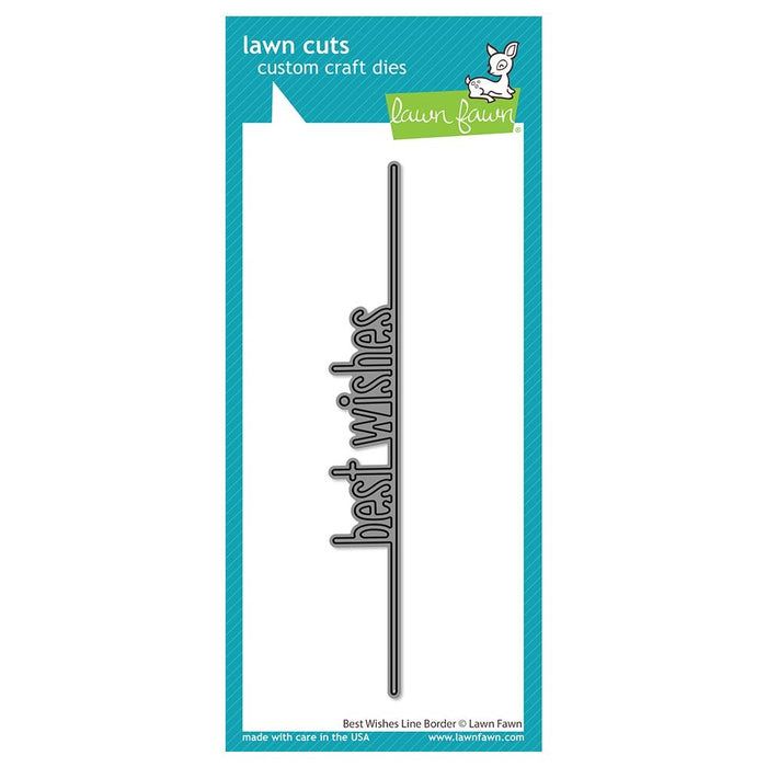 Lawn Fawn Craft Die - Best Wishes Line Border