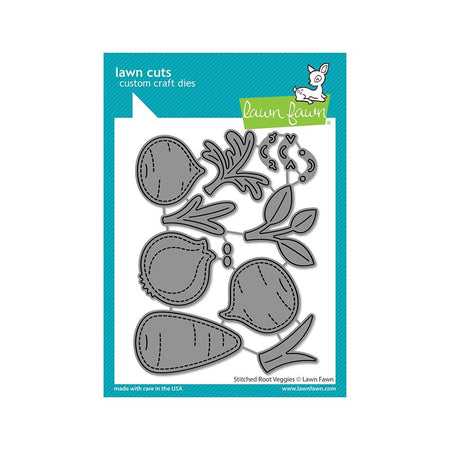 Lawn Fawn Craft Die - Stitched Root Veggies