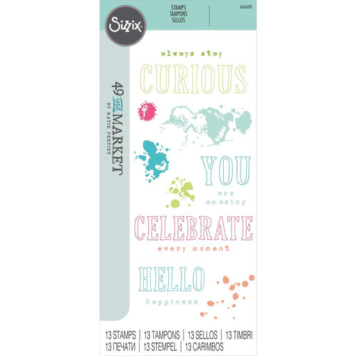 Sizzix Clear Stamps - Hello You Sentiments by 49 & Market