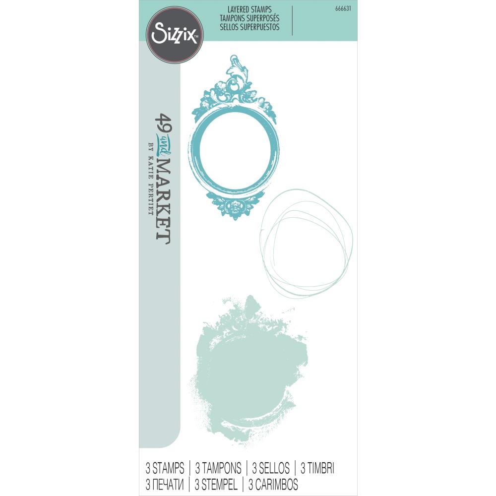 Sizzix Clear Stamps - Artsy Regal Frame by 49 & Market