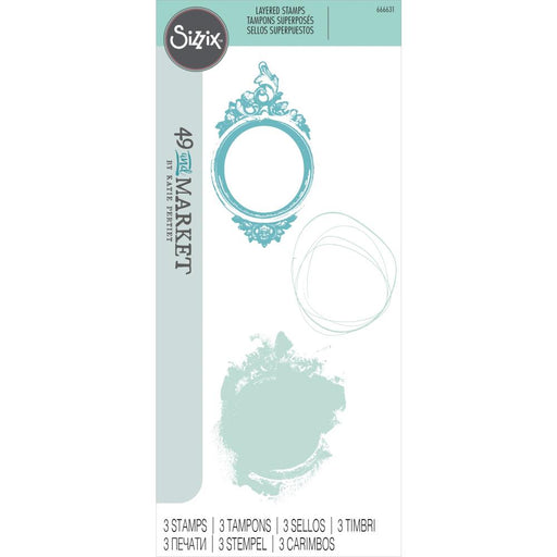 Sizzix Clear Stamps - Artsy Regal Frame by 49 & Market