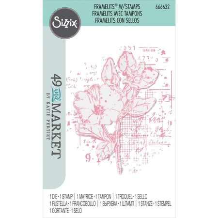 Sizzix Framelits Die with Stamp - Floral Mix Cluster by 49 & Market