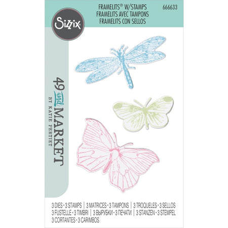 Sizzix Framelits Die with Stamp - Engraved Wings by 49 & Market
