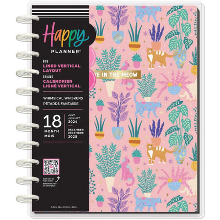 Me & My Big Ideas Happy Planner - Whimsical Whiskers Big 18 Month Planner Jul 24 - Dec 25