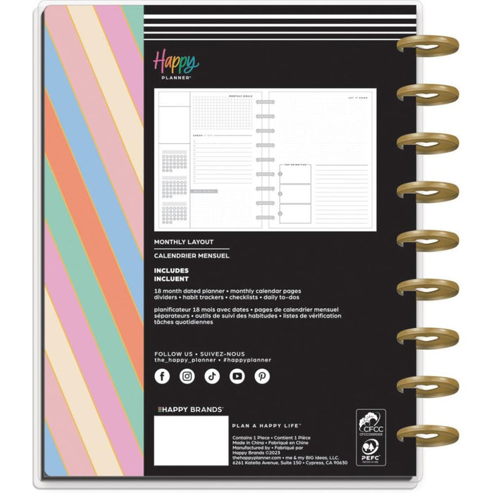 Me & My Big Ideas Happy Planner - Boardwalk Ice Cream 18 Month Classic Planner Jul 24 - Dec 25