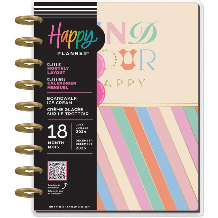 Me & My Big Ideas Happy Planner - Boardwalk Ice Cream 18 Month Classic Planner Jul 24 - Dec 25