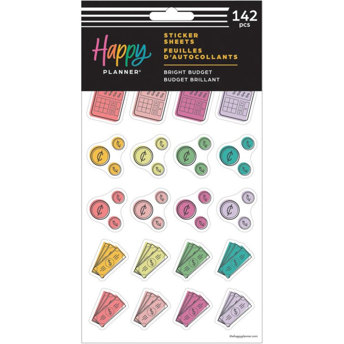Me & My Big Ideas Happy Planner- Bright Budget Sticker Sheets