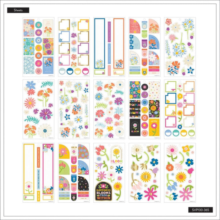 Me & My Big Ideas Happy Planner - Bright Florals Sticker Value Pack