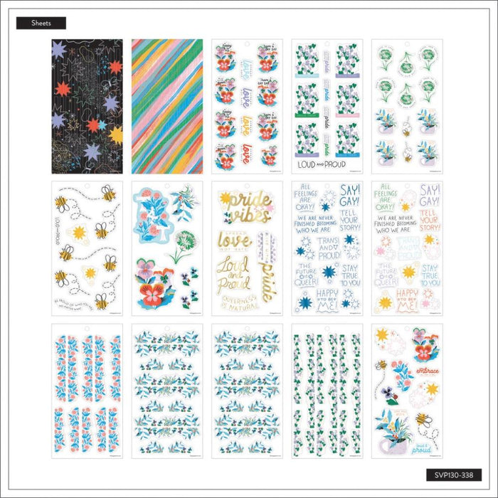 Me & My Big Ideas Happy Planner - Blooming With Pride Sticker Value Pack