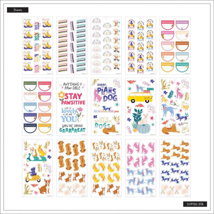 Me & My Big Ideas Happy Planner - Big Playful Pups Sticker Value Pack