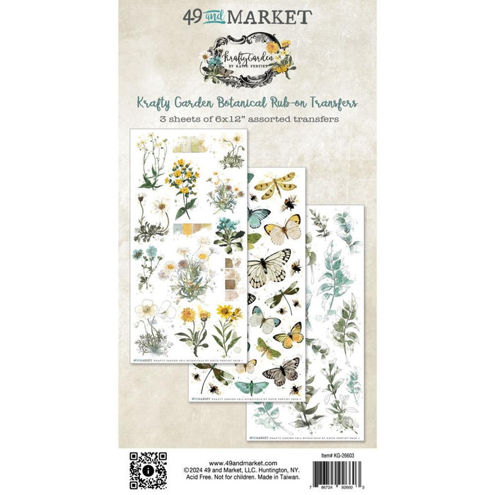 49 & Market Krafty Garden - Botanicals Rub-Ons