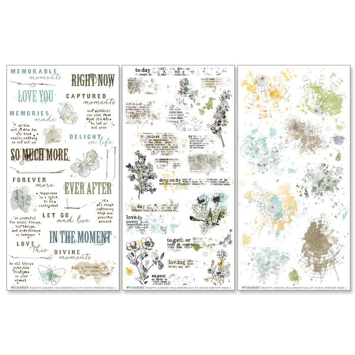 49 & Market Krafty Garden - Essentials Rub-Ons