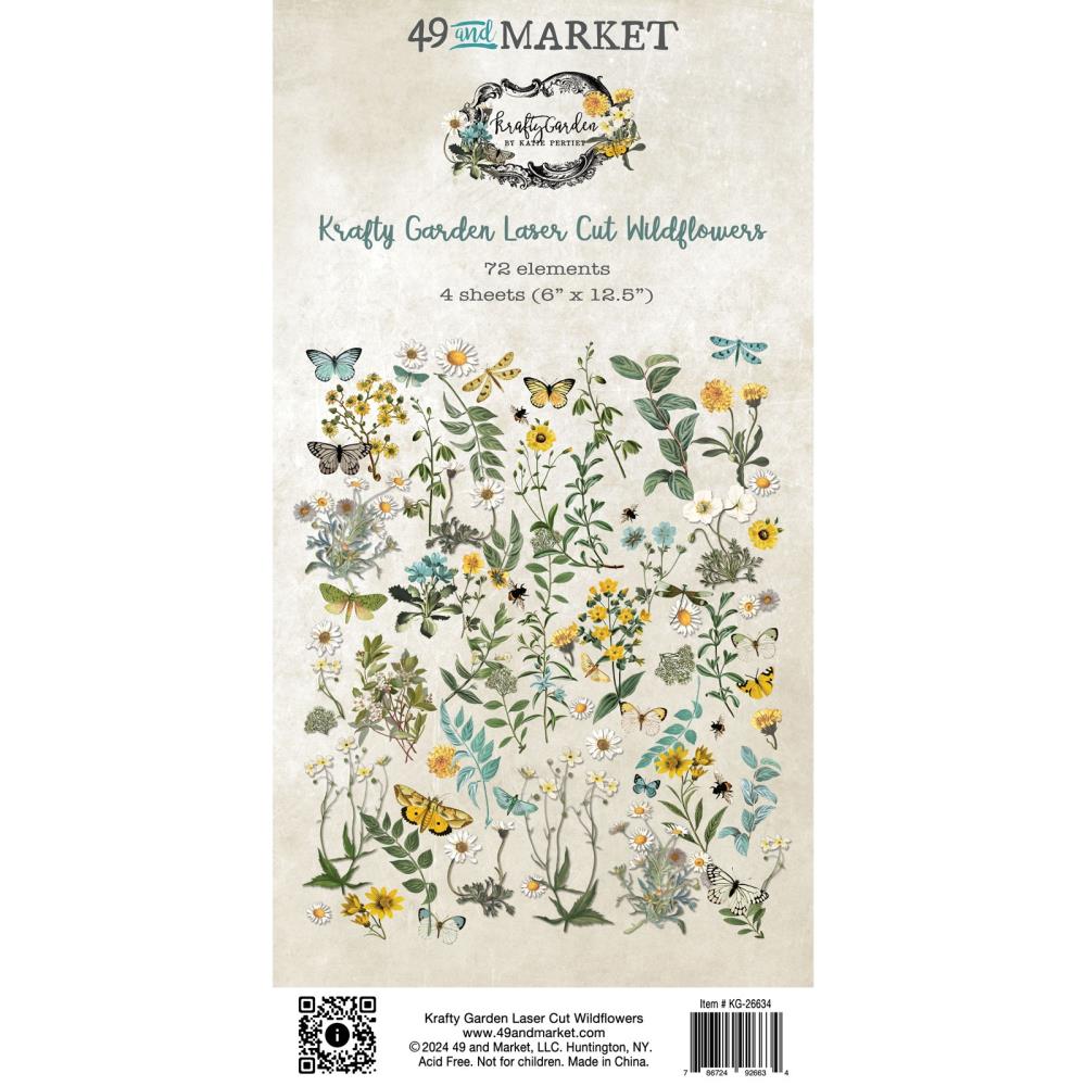 49 & Market Krafty Garden - Laser Cut Out Wildflower Elements