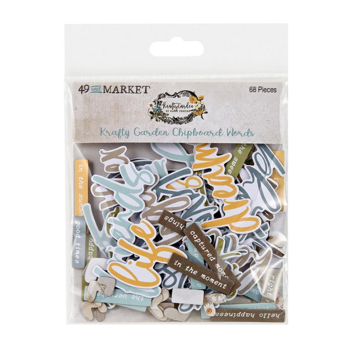 49 & Market Krafty Garden - Chipboard Word Set
