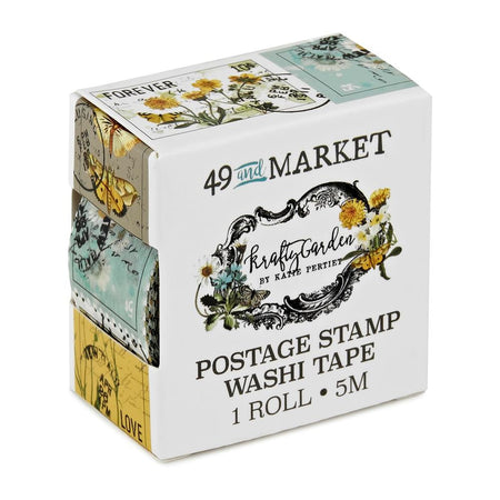 49 & Market Krafty Garden - Postage Stamp Washi Tape Roll
