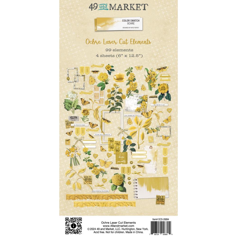 49 & Market Color Swatch Ochre - Laser Cut Out Elements
