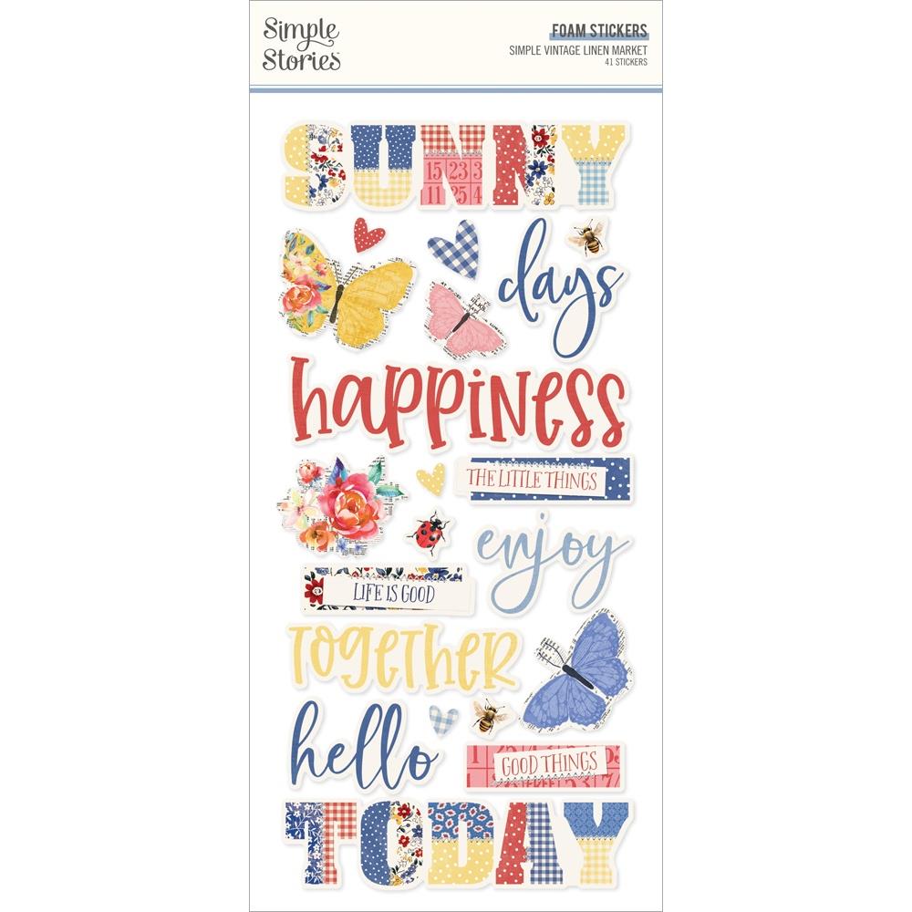 Simple Stories Simple Vintage Linen Market - Foam Stickers — Papermaze