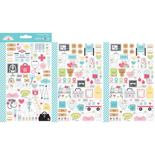 Doodlebug Design Happy Healing - Mini Icon Stickers