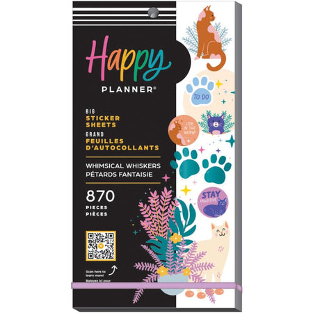 Me & My Big Ideas Happy Planner - Big Whimsical Whiskers Sticker Value Pack