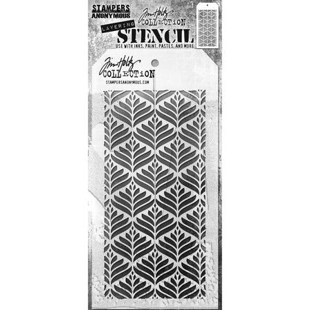 Tim Holtz Layering Stencil - Deco Leaf