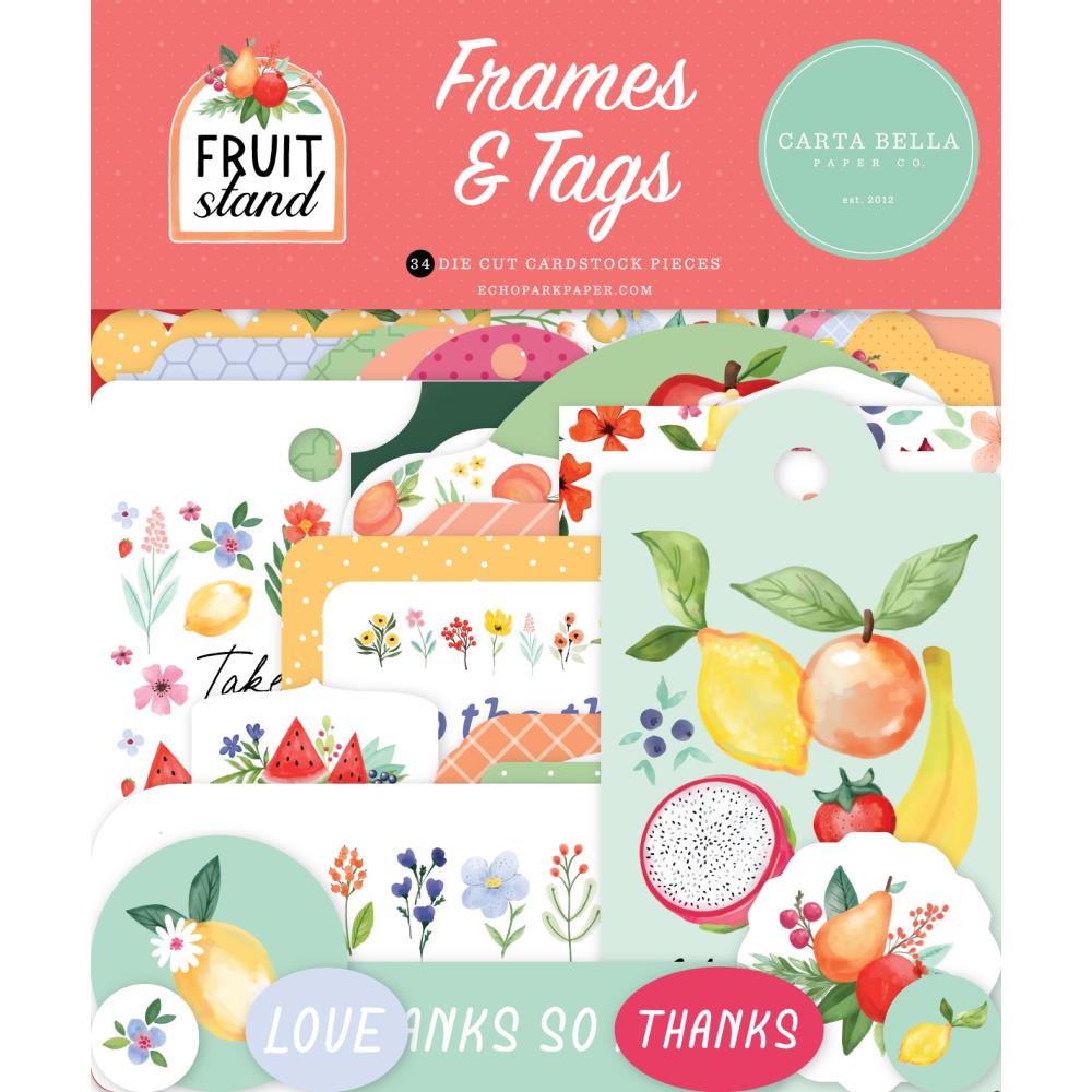 Carta Bella Fruit Stand - Ephemera Frames & Tags