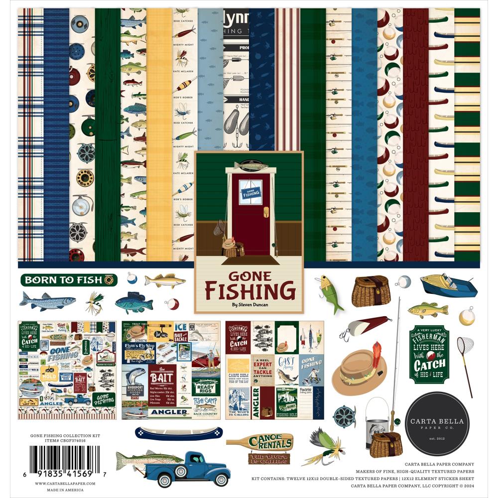 Kit De Scrapbooking Carta Bella - Mercado De Verano, 12 Hojas Doble Cara + Pegatinas (30.5x30.5 Cm)
