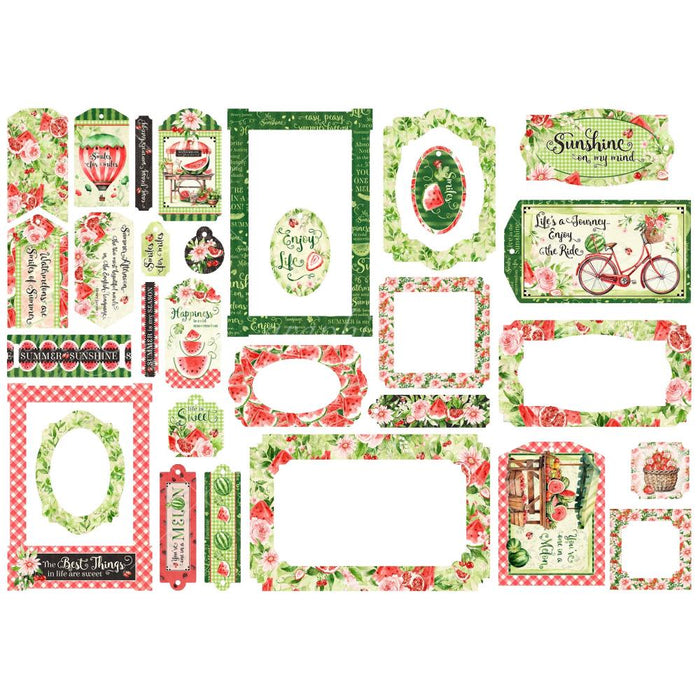 Graphic 45 Sunshine On My Mind - Chipboard Tags & Frames