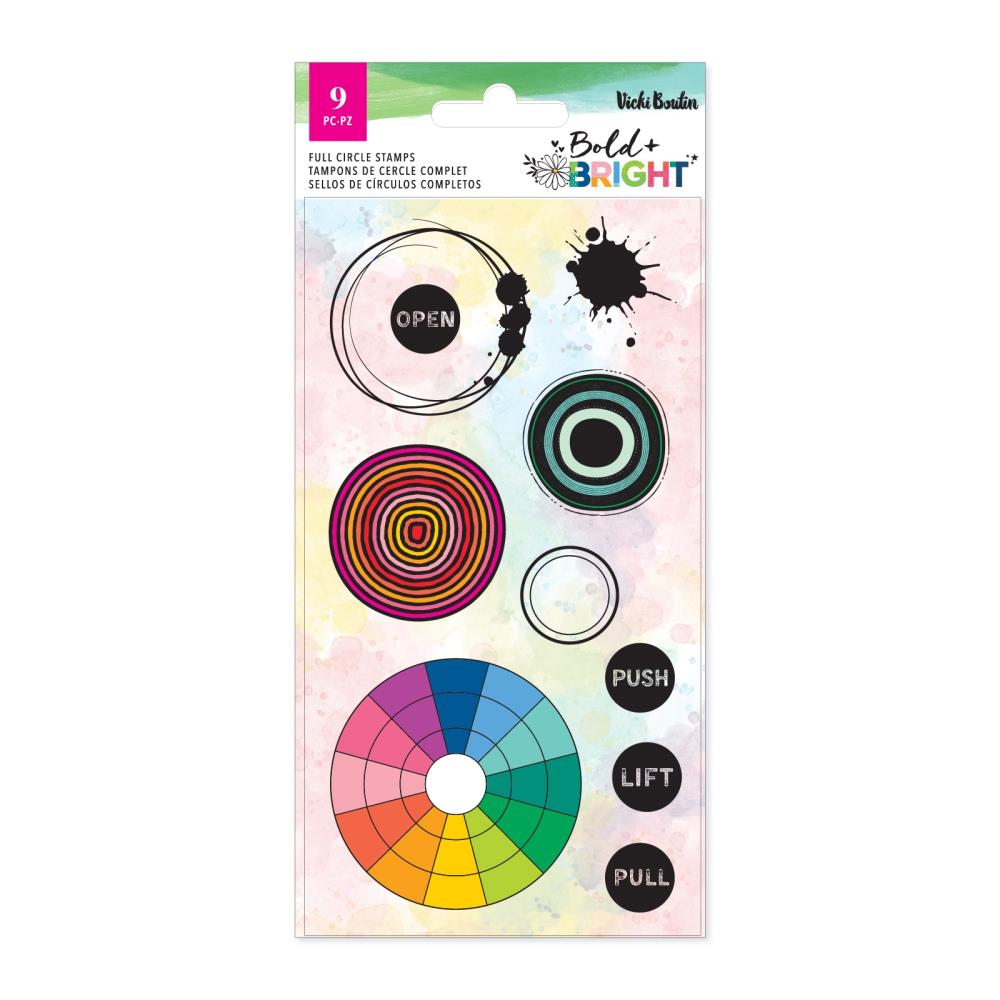 American Crafts Vicki Boutin Bold + Bright - Full Circle Clear Stamps ...