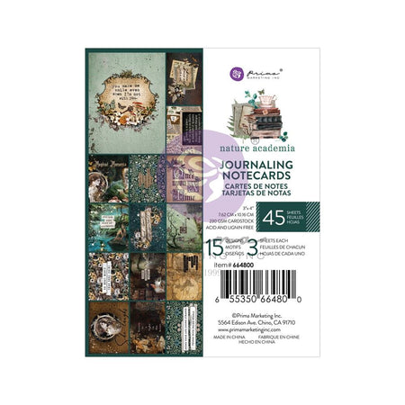 Prima Nature Academia - 3x4 Journaling Notecards