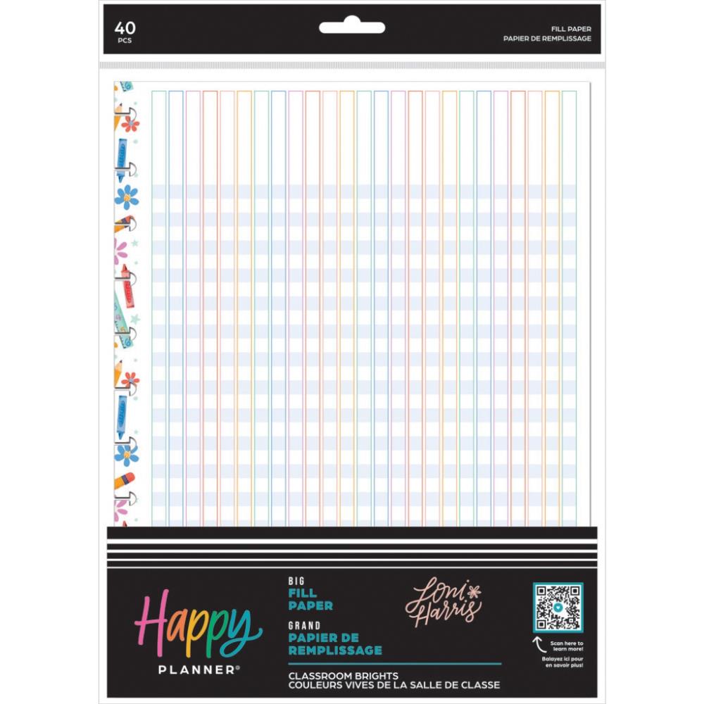 Me & My Big Ideas Happy Planner - Classroom Brights Big Fill Paper ...