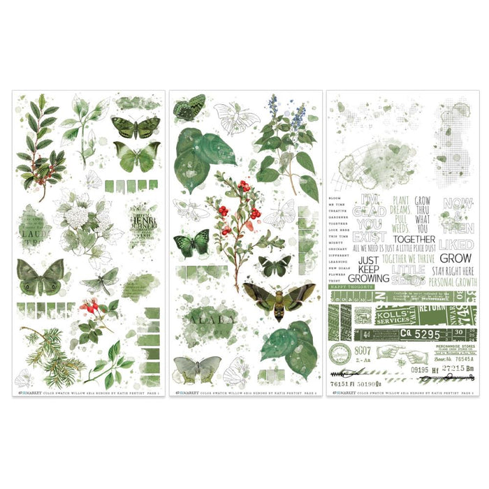 49 & Market Color Swatch Willow - Rub On Transfer Set