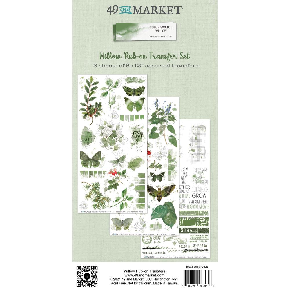 49 & Market Color Swatch Willow - Rub On Transfer Set
