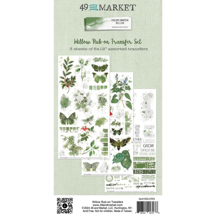 49 & Market Color Swatch Willow - Rub On Transfer Set